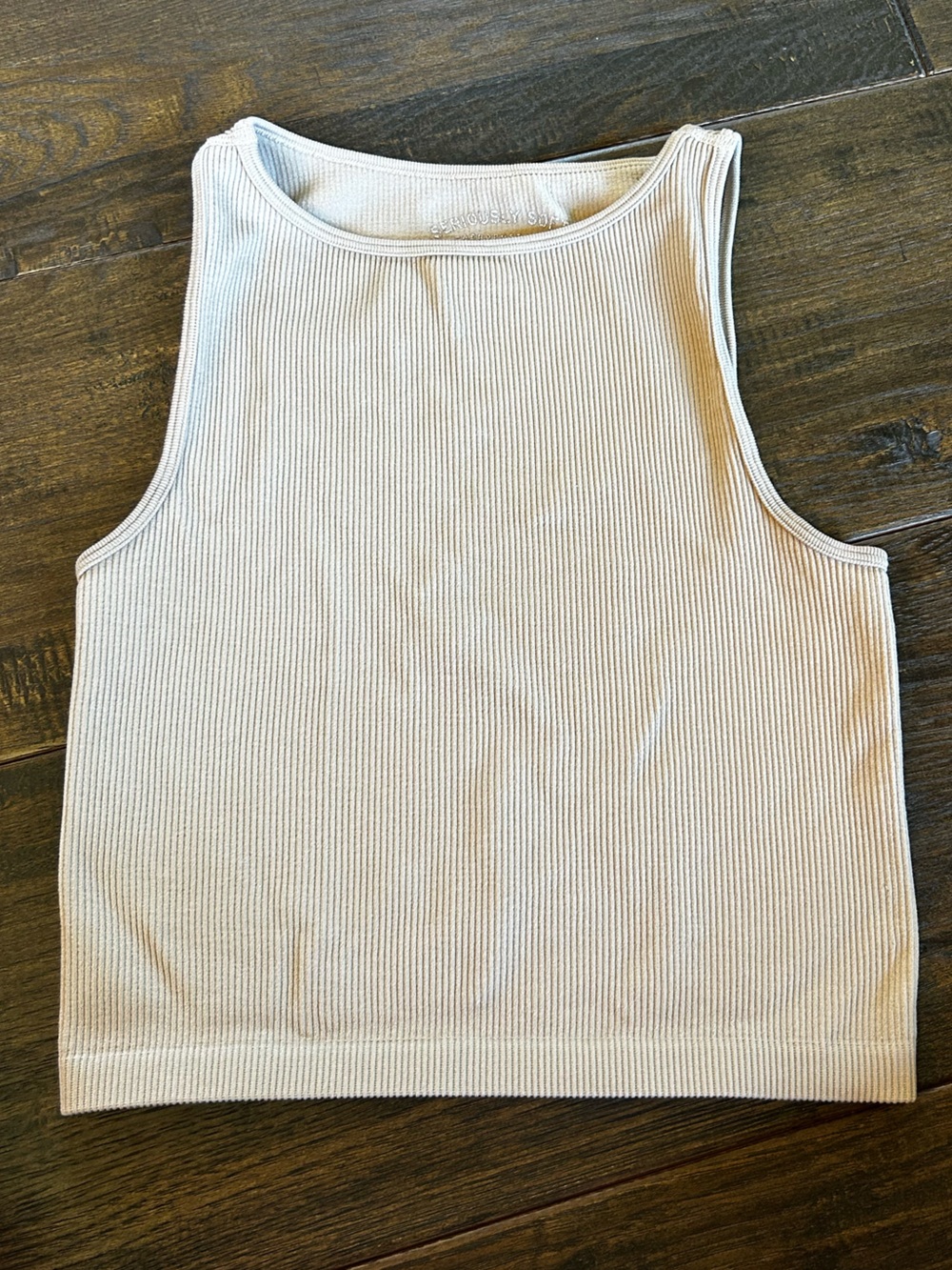 Aeropostale Tan Ribbed Tank Top